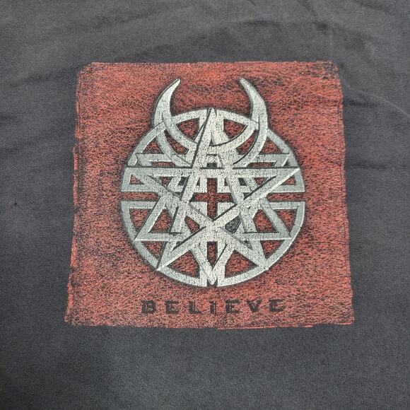 Y2K Vintage Disturbed Thrashed Band T-Shirt - Tennessee River Tag, 19x23 - Picture 2 of 8